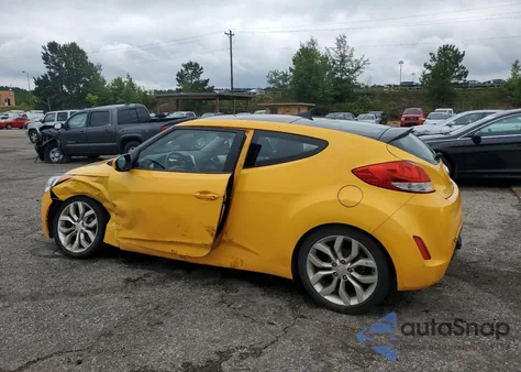 2012 Hyundai Veloster из США, поврежденный, VIN KMHTC6AD9CU027490